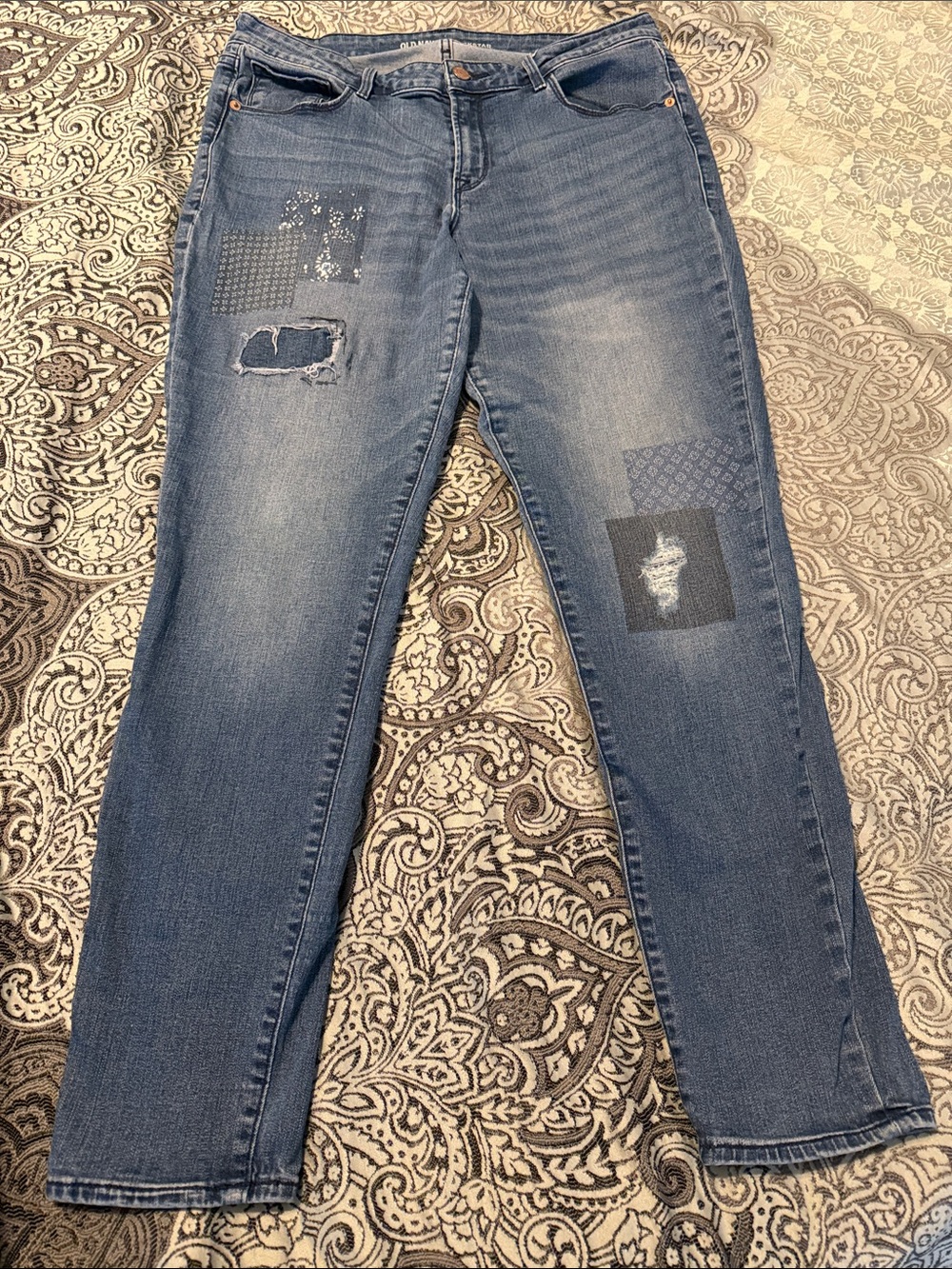 Old Navy Blue Patch Detail Jeans